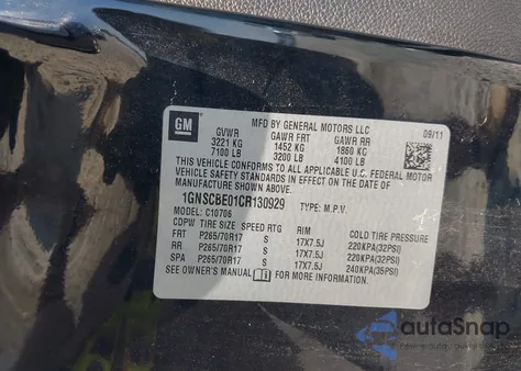 2012 Chevrolet Tahoe Lt from USA, damaged, VIN 1GNSCBE01CR130929